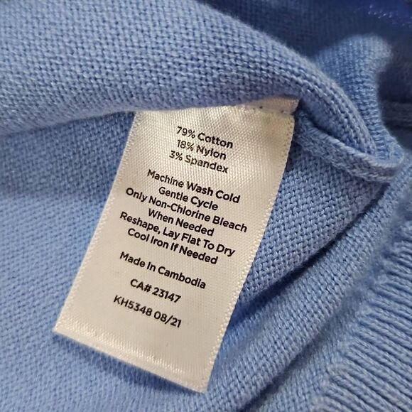 Talbots Petite Size P Charming Cardigan Blue Tank and Cardigan Set - Picture 8 of 9